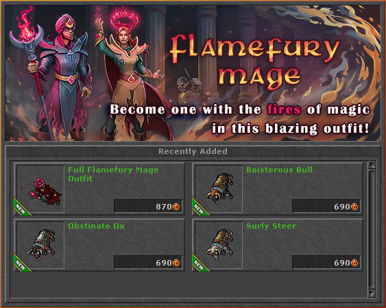 Novo Outfit - Flamefury Mage - Tibia Life